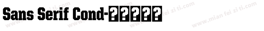 Sans Serif Cond字体转换